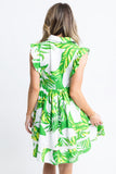 Palm Leaf Tier Dress