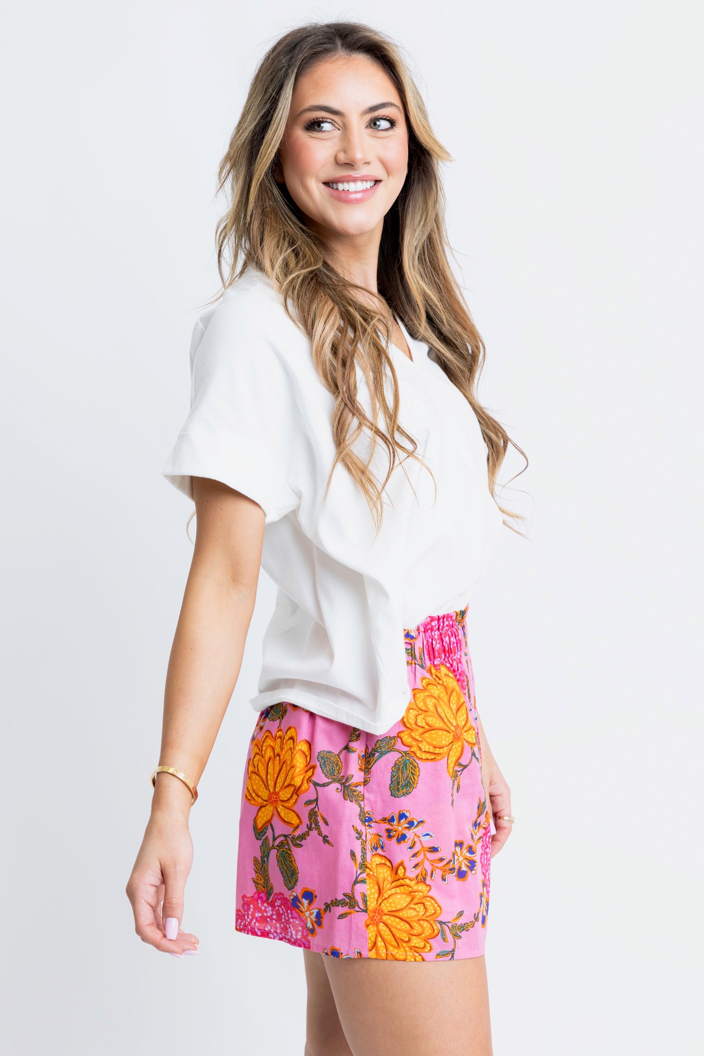 Floral Poplin Short