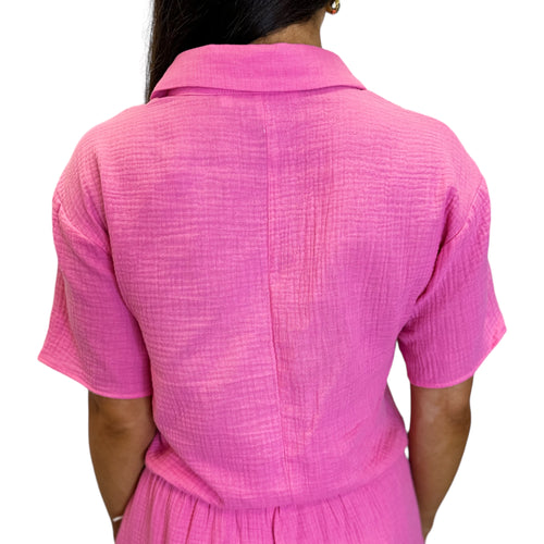 Eden Lightweight Gauze Button Down Summer Top