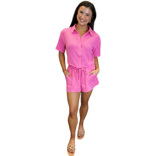 Eden Lightweight Gauze Button Down Summer Top