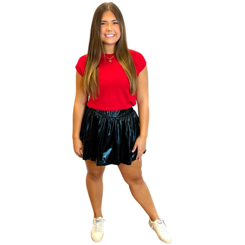 Metallic Skort | Adore Boutique women's clothing & accessories
