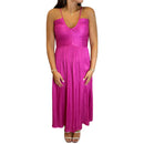 Magenta Claudine Dress