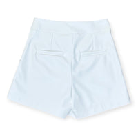 White Vegan Leather Shorts