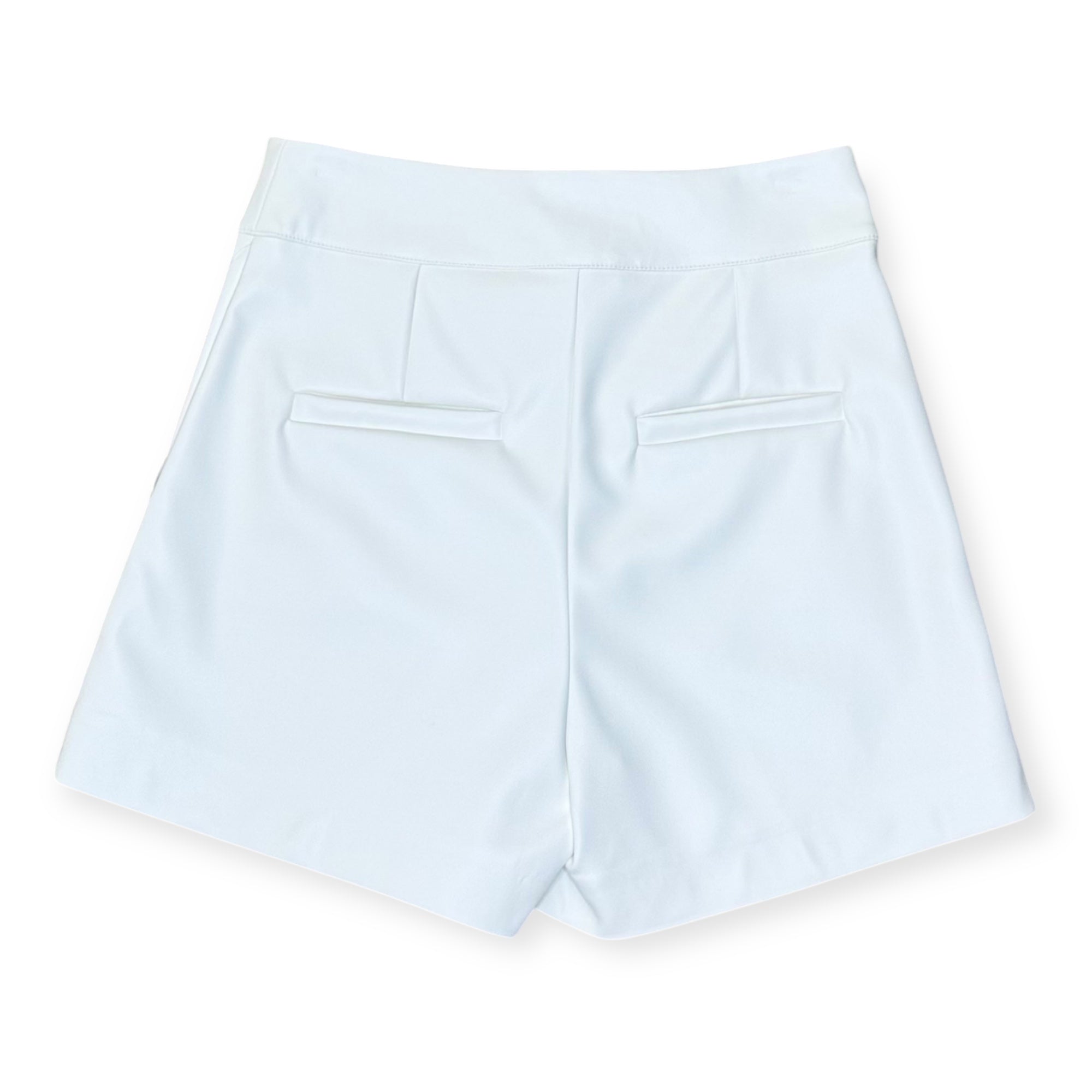 White Vegan Leather Shorts