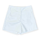 White Vegan Leather Shorts