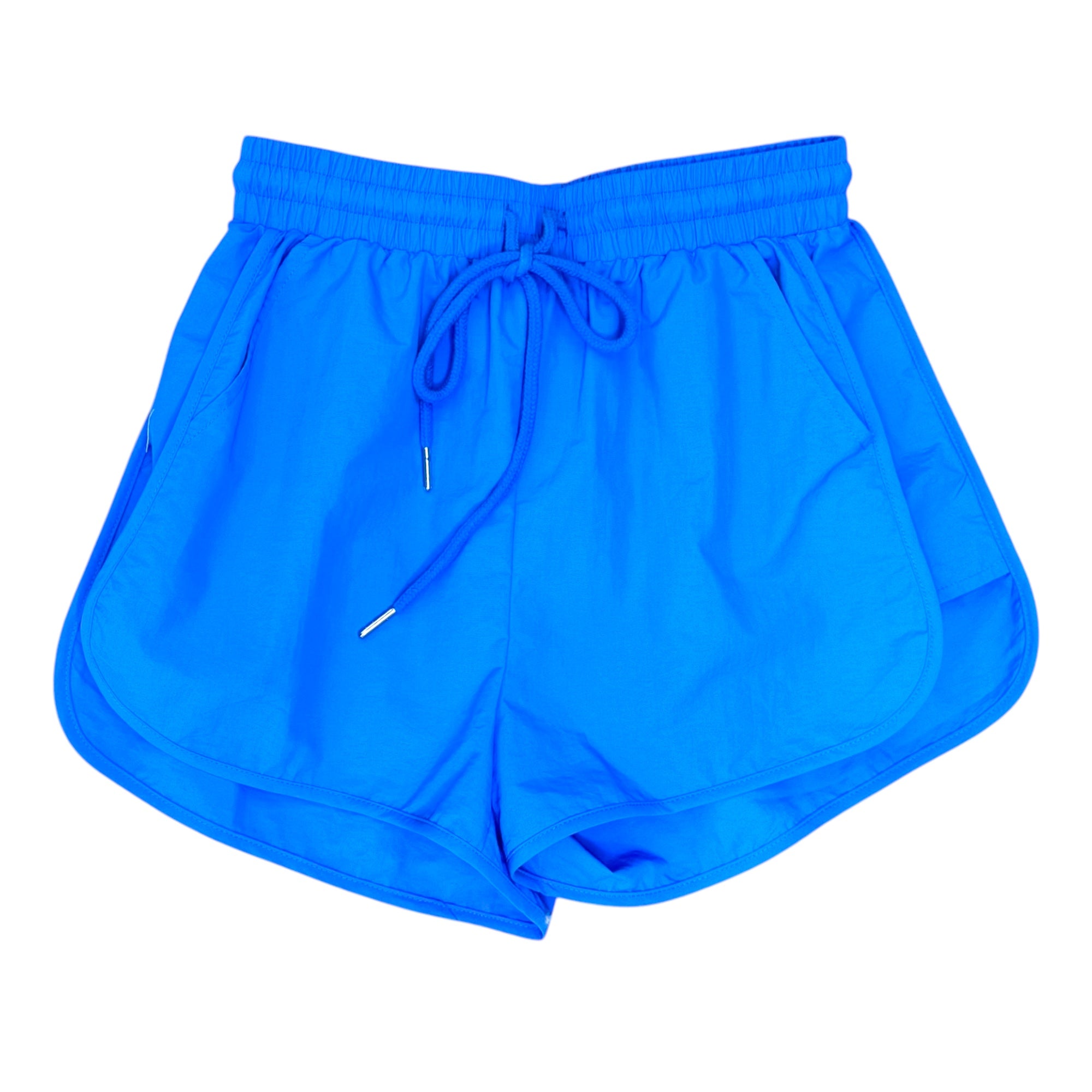 Back & Forth Curved Hem Nylon Shorts