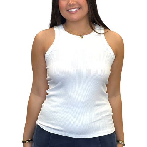 Solid Ribbed Tank - White | Adore Boutique women's clothing & accessories