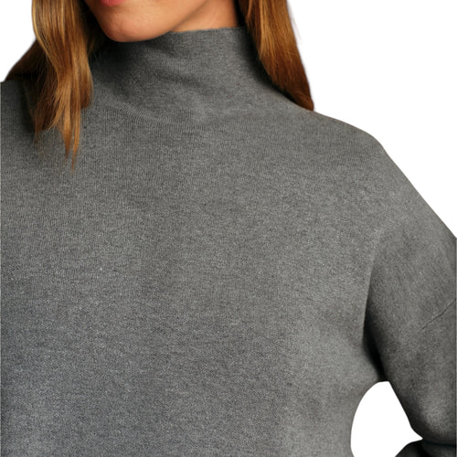 Chuck Cropped Turtleneck Wide Sleeve Viscose Sweater