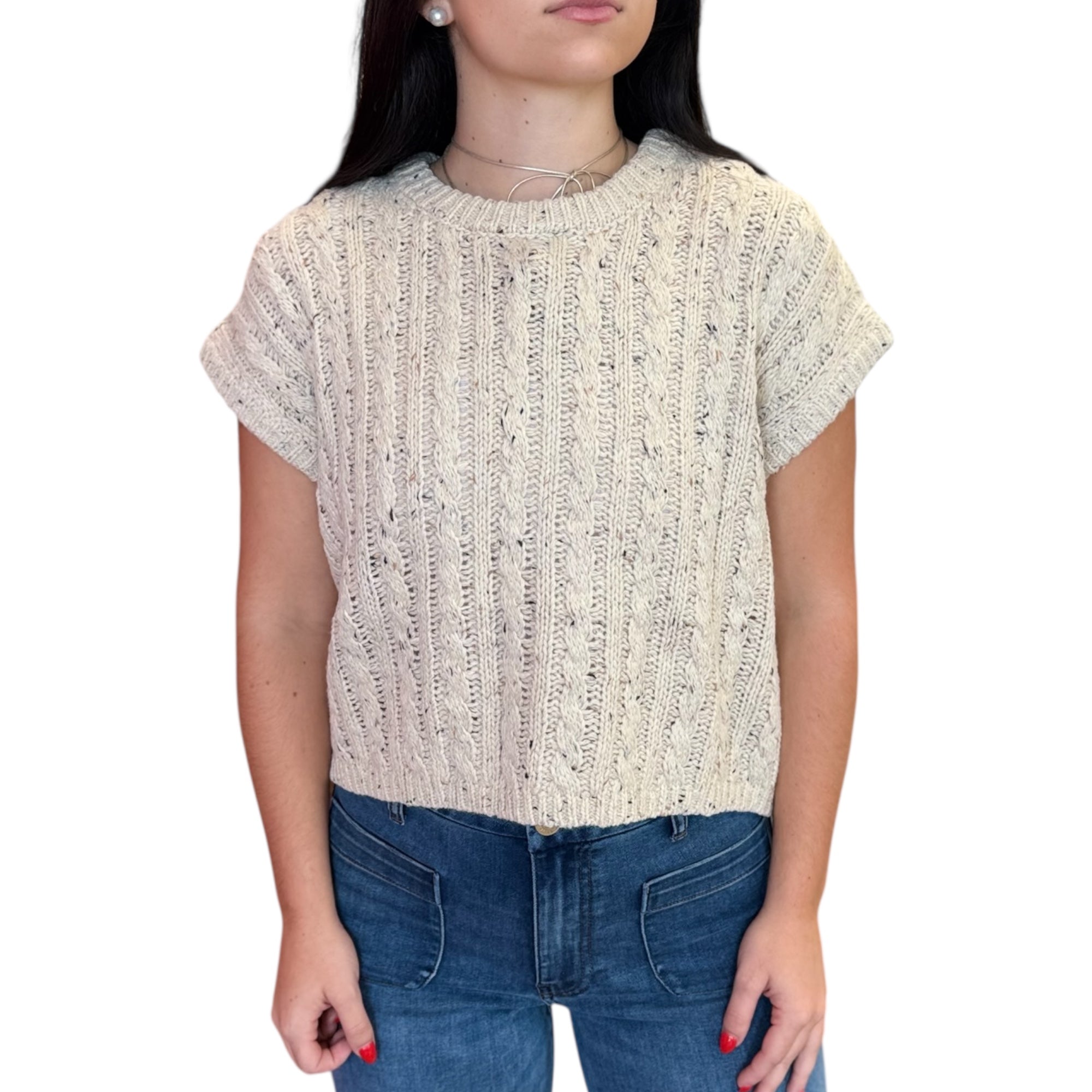 Effortless Cable Knit Sweater Tank
