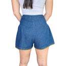 Magnolia Blanket Stitch Denim Flounce Short