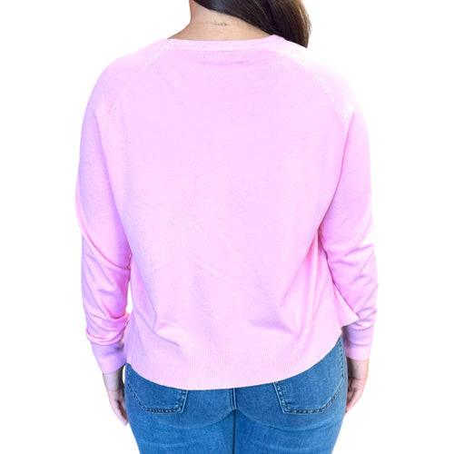 Lorraine Relaxed Raglan Sleeve Side Slit Viscose Sweater