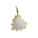Edgy Heart Scarf Charm