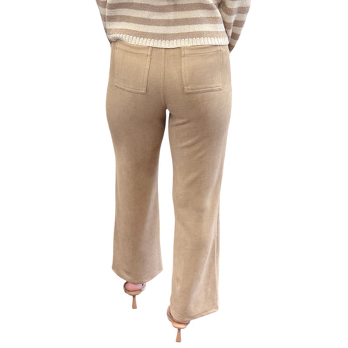 Tuscany Faux Suede Wide Leg Pants
