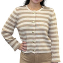 Daphne Long Sleeve Stripe Cardigan