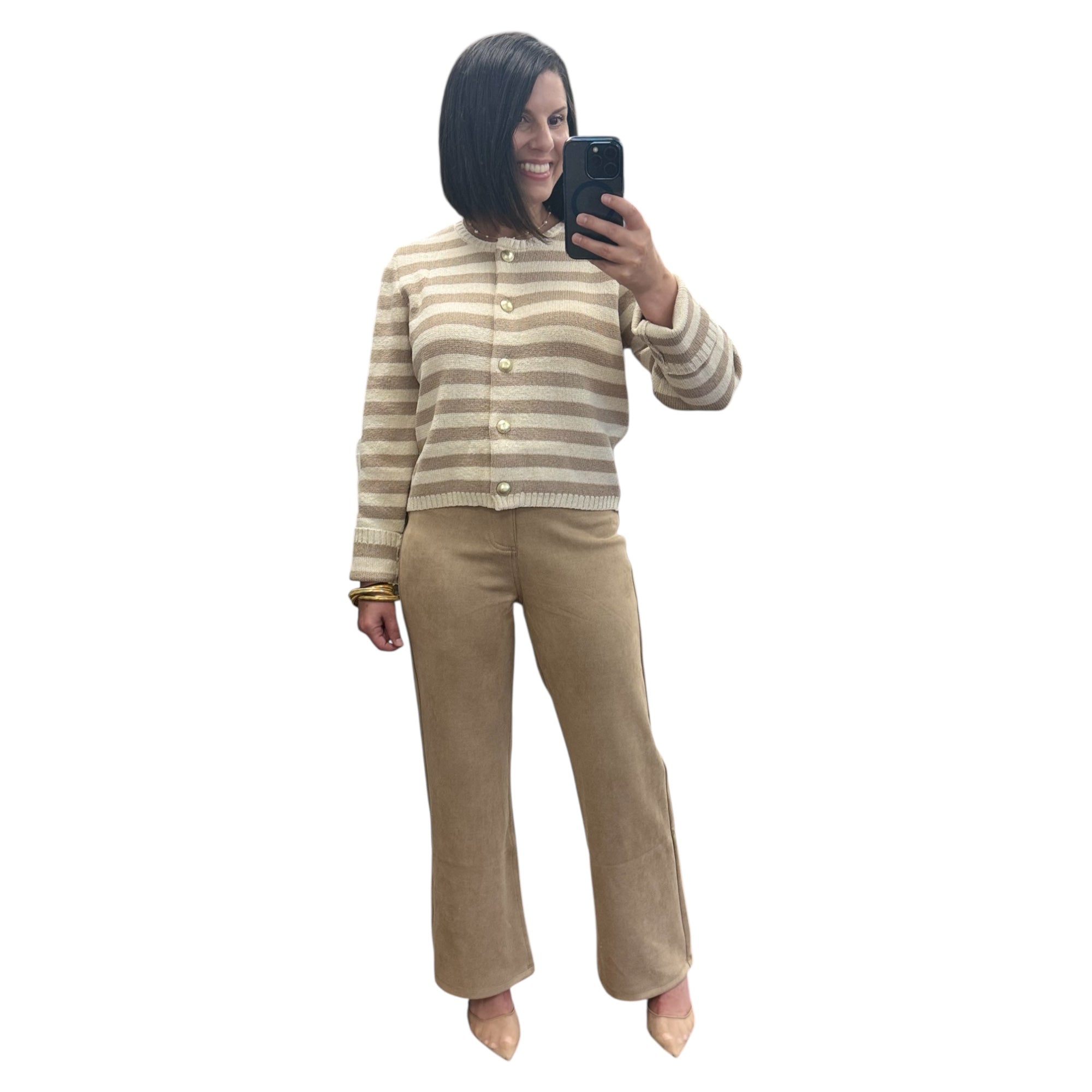 Daphne Long Sleeve Stripe Cardigan