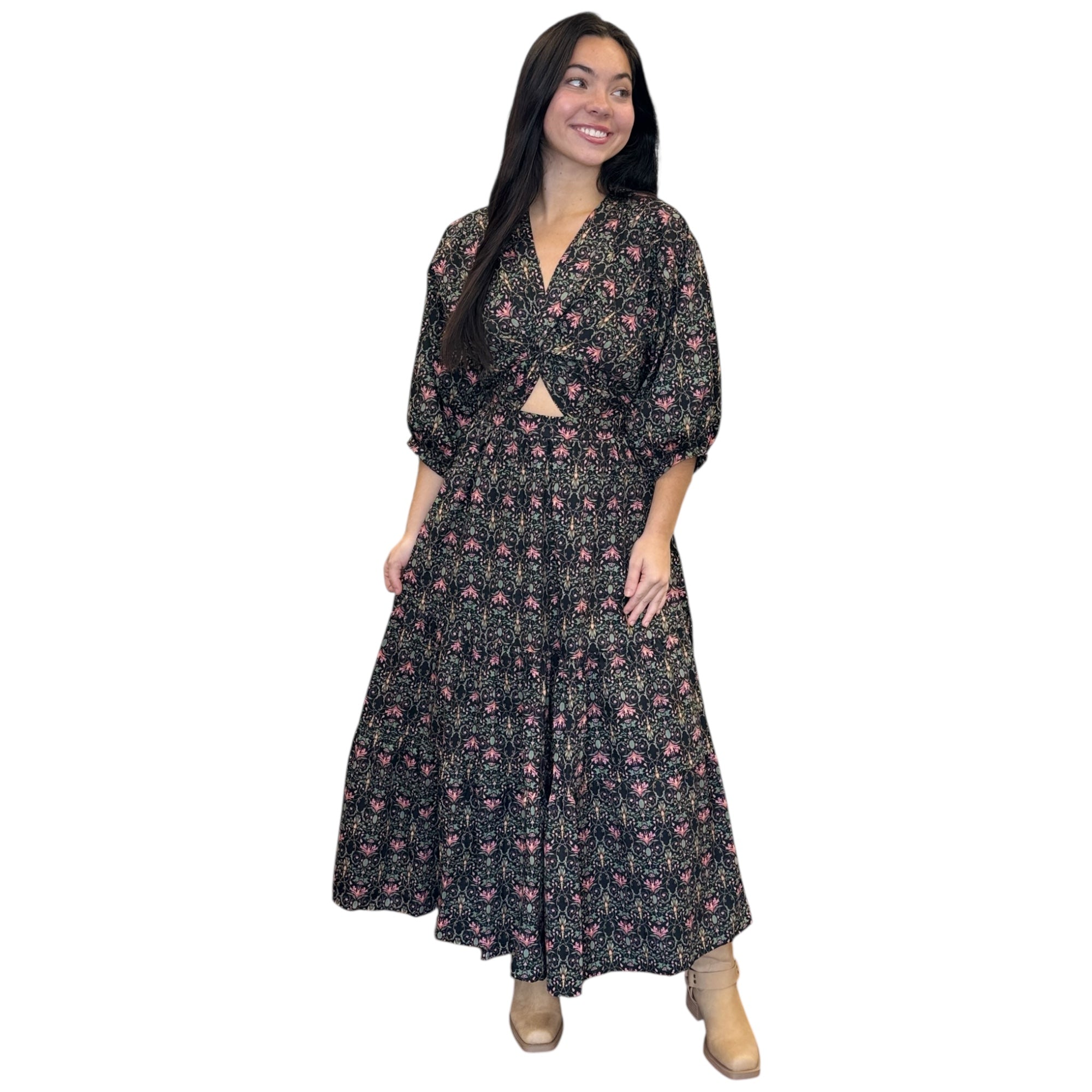 Indigo Garden Maxi Dress