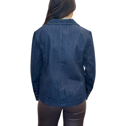 Aristide Raw Finish Denim Notch Lapel Blazer