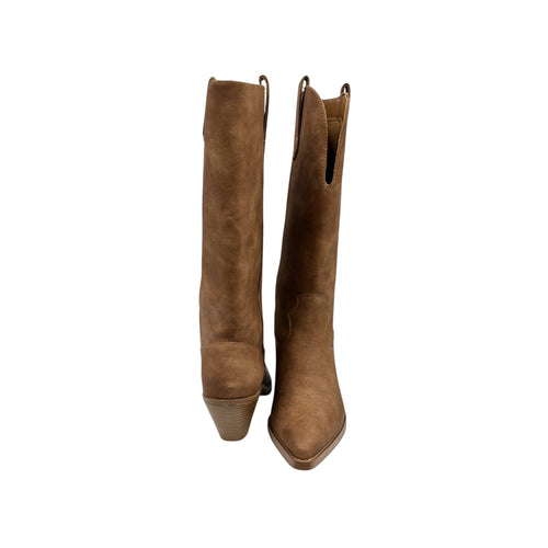 Bodhi Distressed Saddle Western Pull On Boot