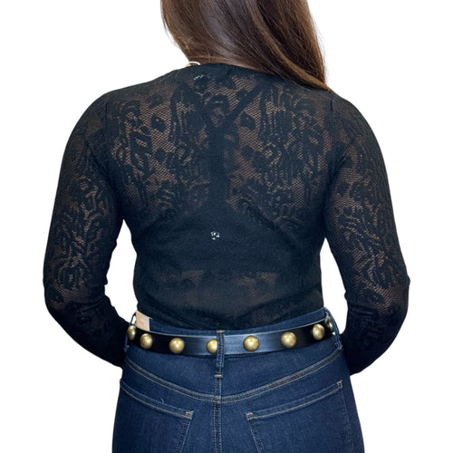 Mesa Black Lace Long Sleeve Top