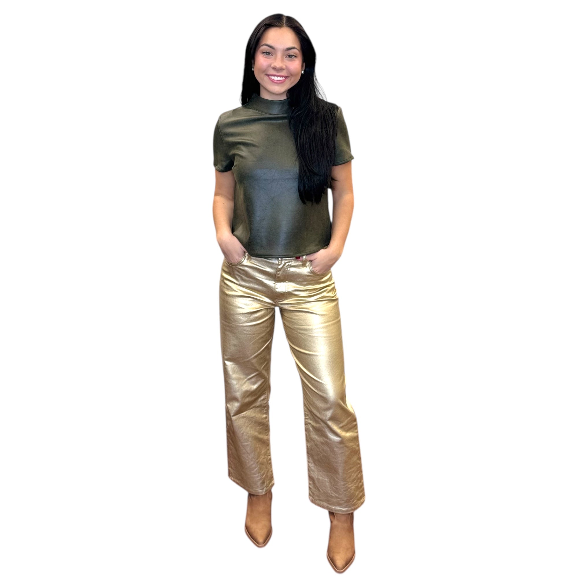 Charlotte HR Wide Leg - Gold