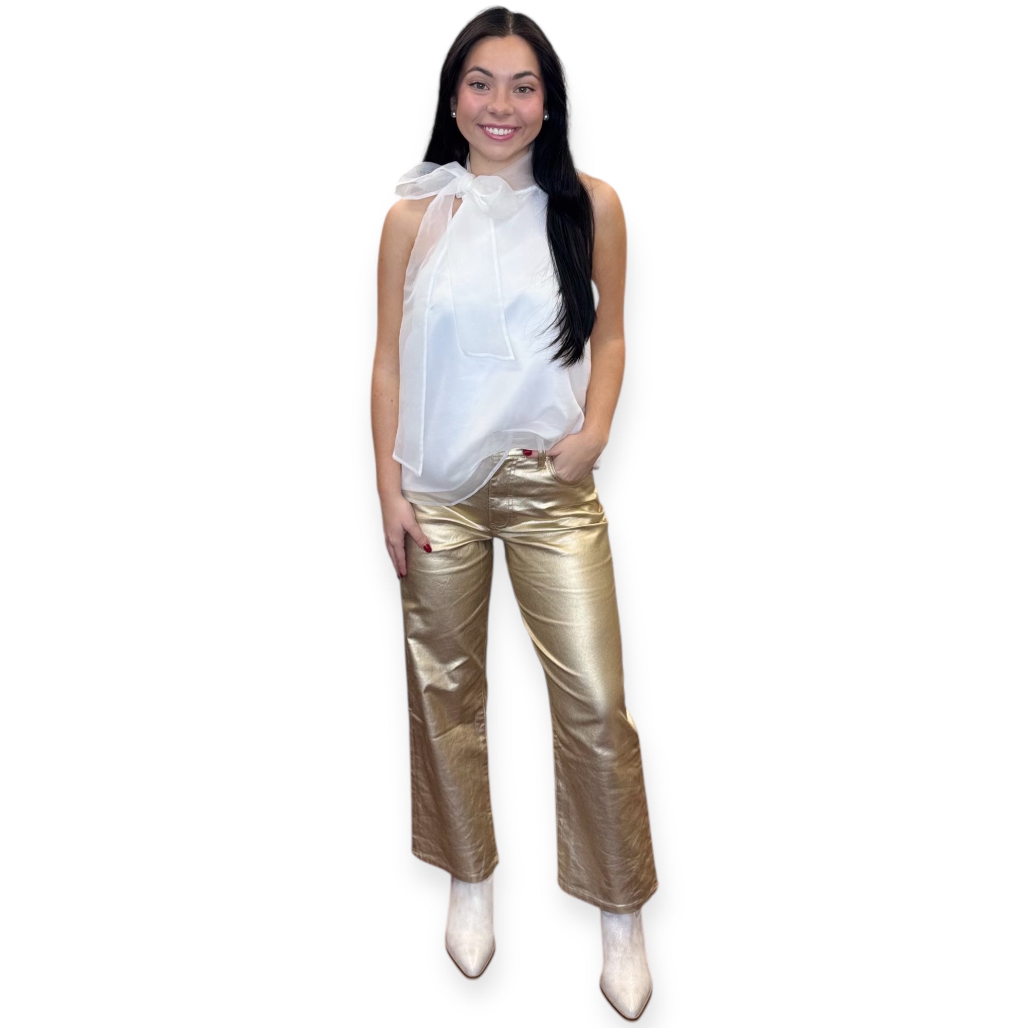 Charlotte HR Wide Leg - Gold