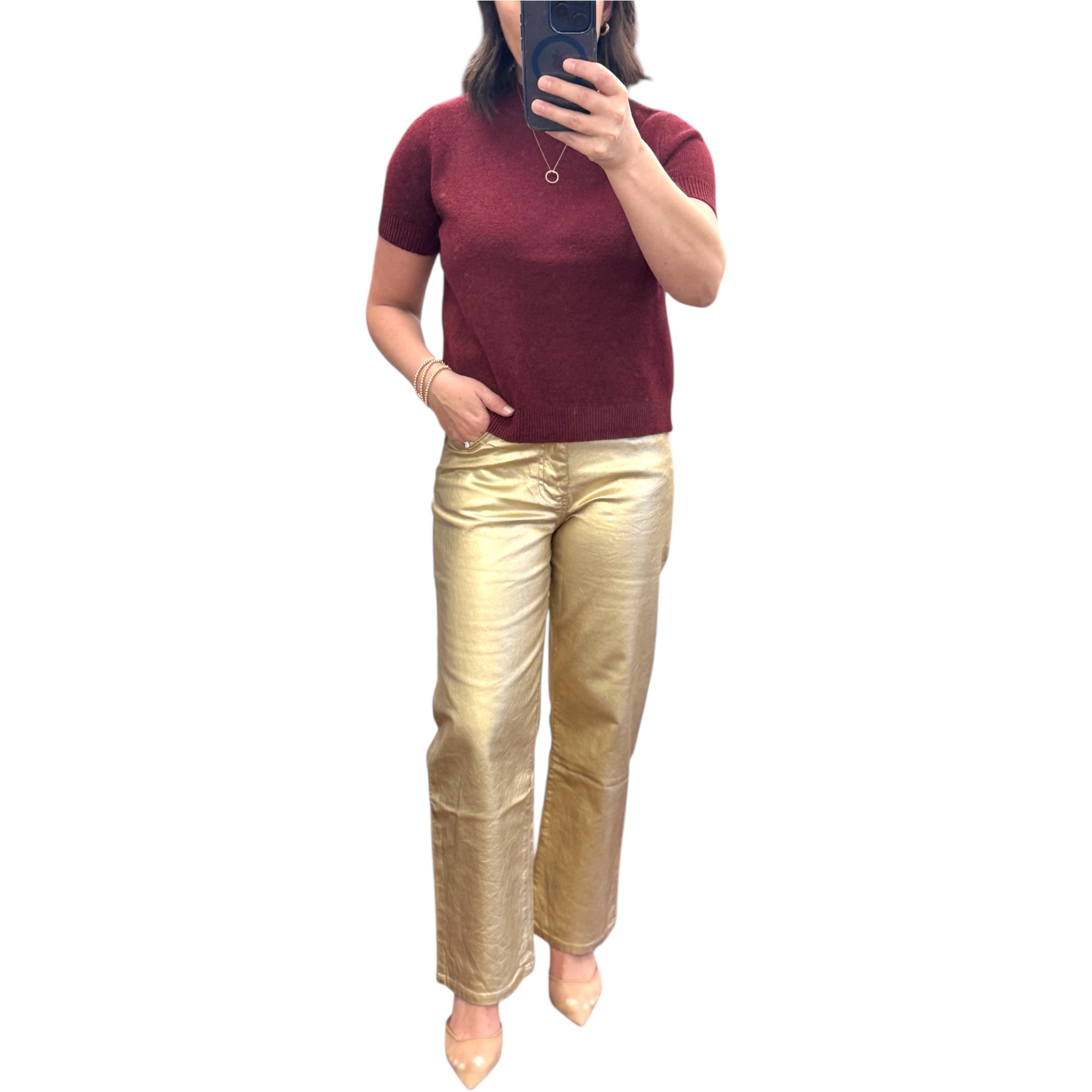 Charlotte HR Wide Leg - Gold