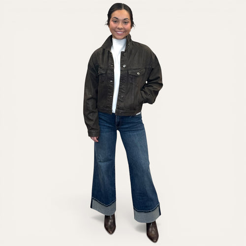 Emrie Coated Denim Jacket | Adore Boutique women's clothing & accessories