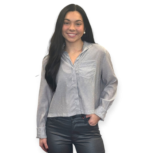 Glacier Glow Rhinestone Top | Adore Boutique women's clothing & accessories