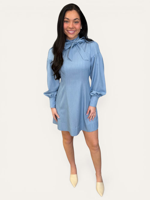 Chambray Mini Dress | Adore Boutique women's clothing & accessories