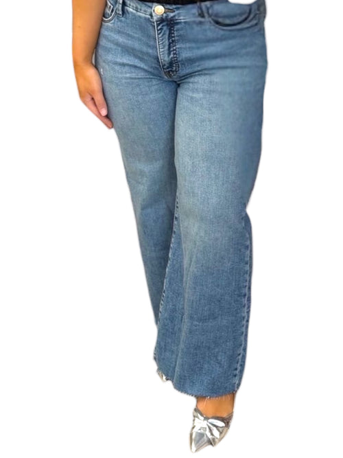Meg High Rise Wide Leg Jeans in Regent Medium Wash