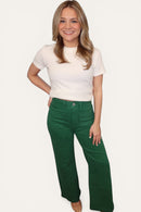 Langley Ribbed Crew Neck Short Sleeve Top