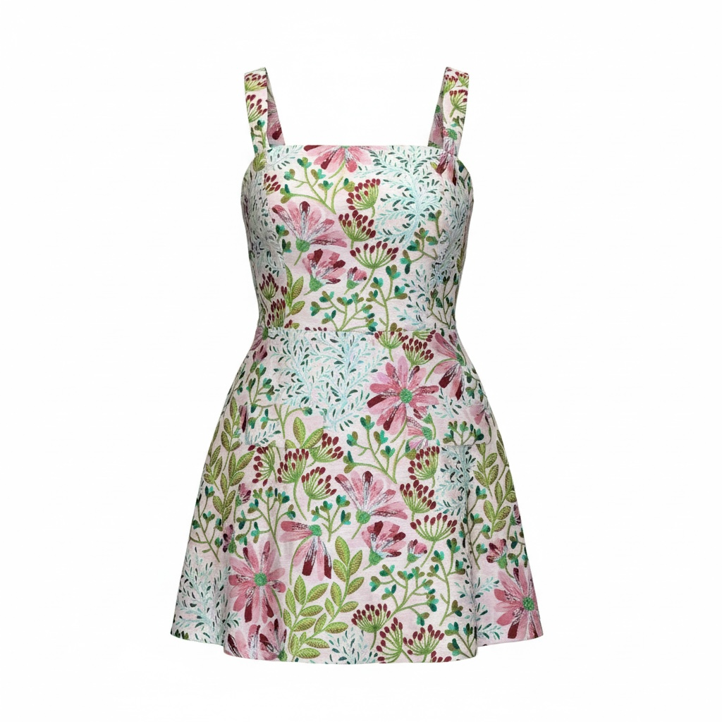 Garden Gala Jacquard Romper