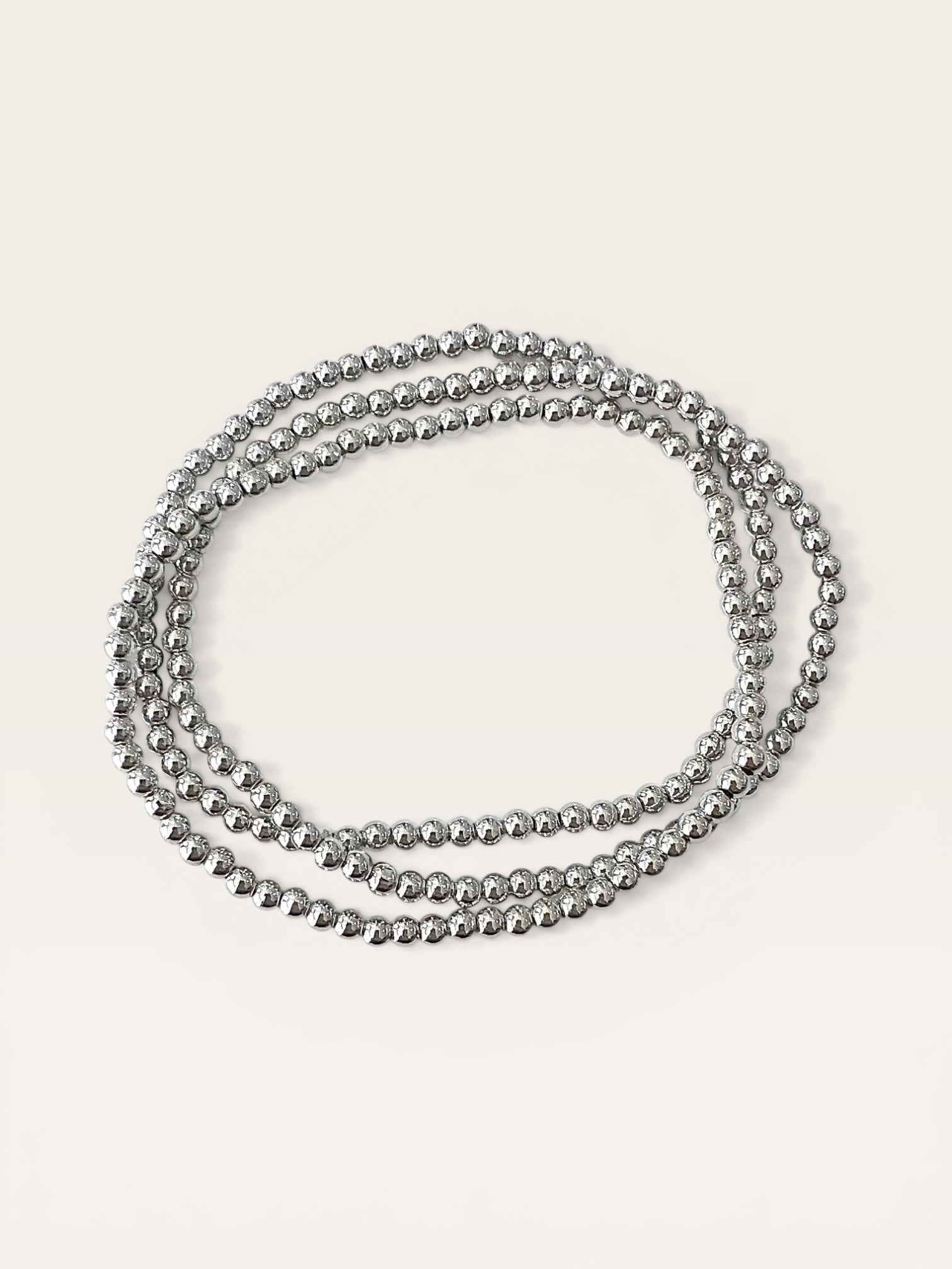 Small Silver Beaded Bracelet