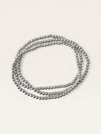 Small Silver Beaded Bracelet