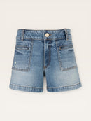 Jane HR Short- Wide Waistband W/ Patch Pocket