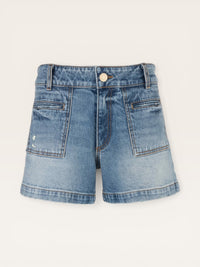 Jane HR Short- Wide Waistband W/ Patch Pocket