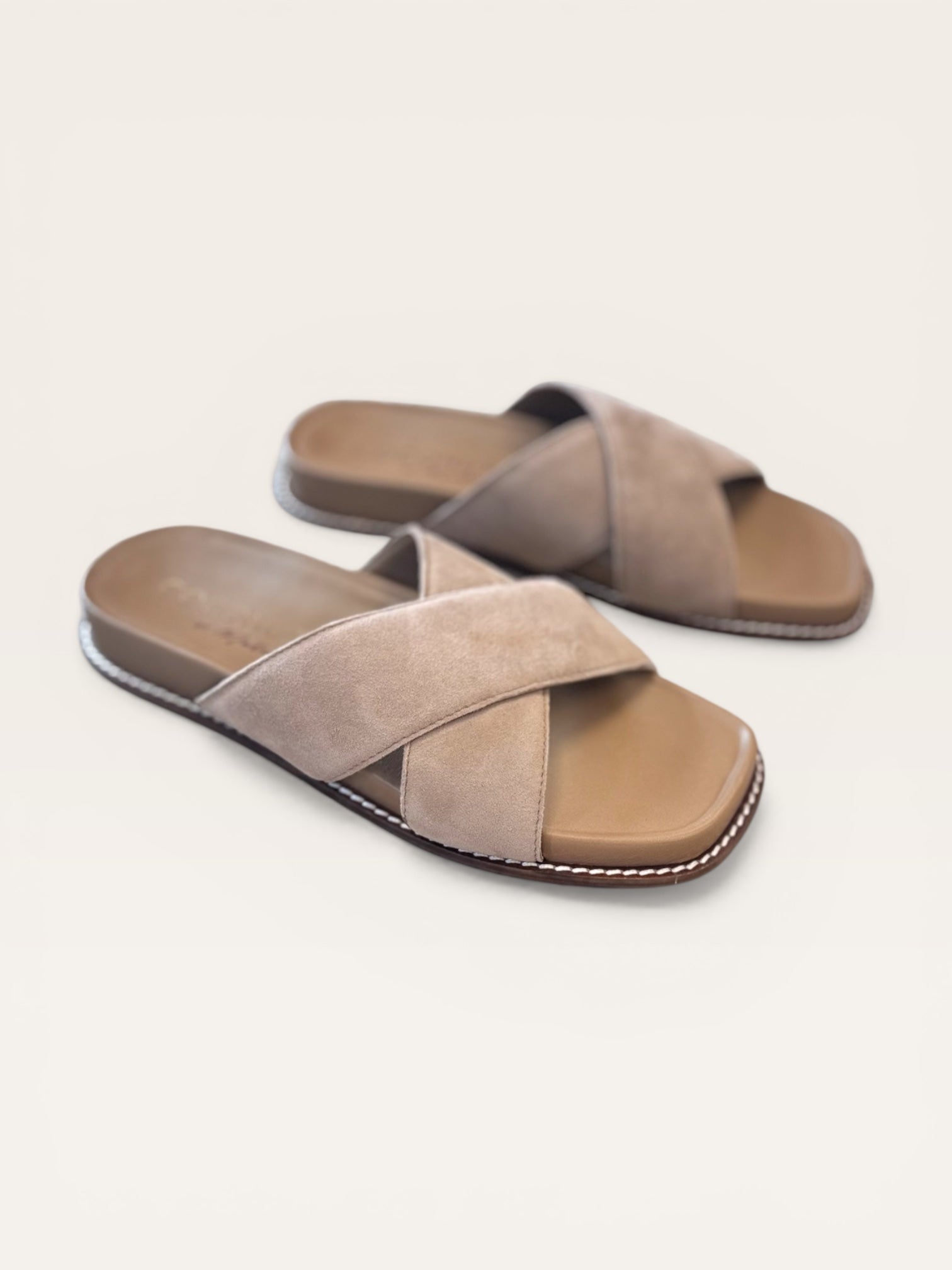 Hannah Suede Cross Band Sandal