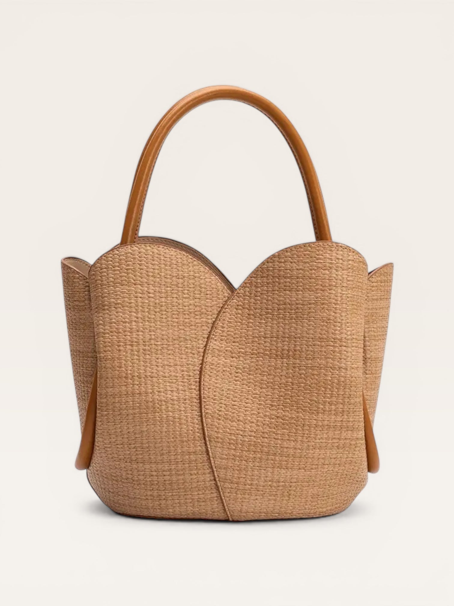 Tulip Raffia Embossed Recycled Top Handle