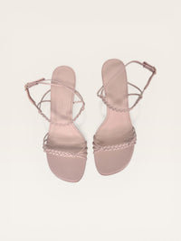 Delia Braided Strap Kitten Heel Sandal