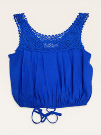 Sugarloaf Crochet Yoke Sleeveless Top
