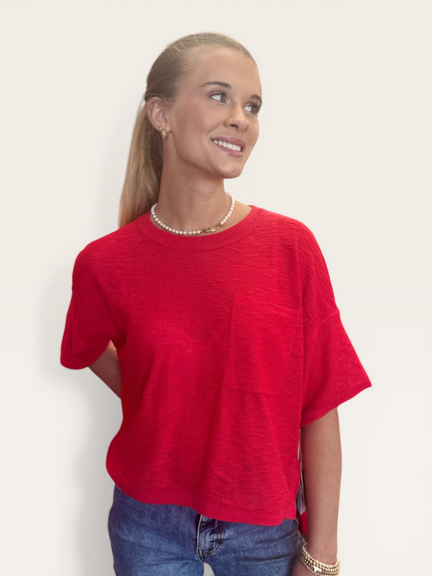 Nebula Oversized Crew Neck Pocket Tee