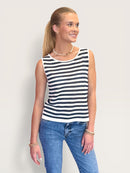 Veneto Sailor Stripe Lightweight Knit Tank Top