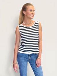 Veneto Sailor Stripe Lightweight Knit Tank Top