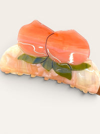 Peach Tulip Resin Hair Claw Clip