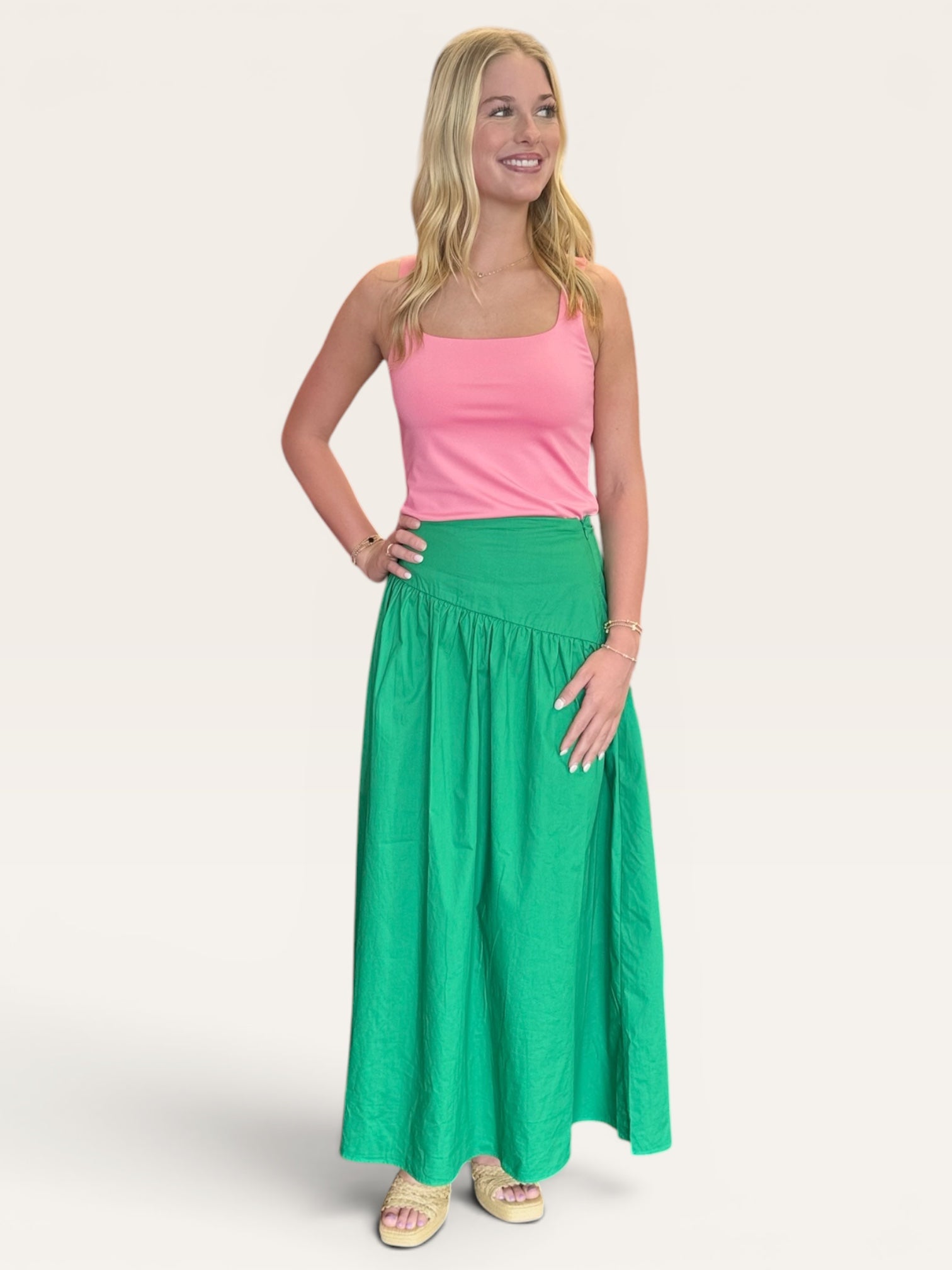 Green Midi Skirt