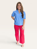 KUT Meg High Rise Wide Leg Jean | Tomato Red | Fab Ab