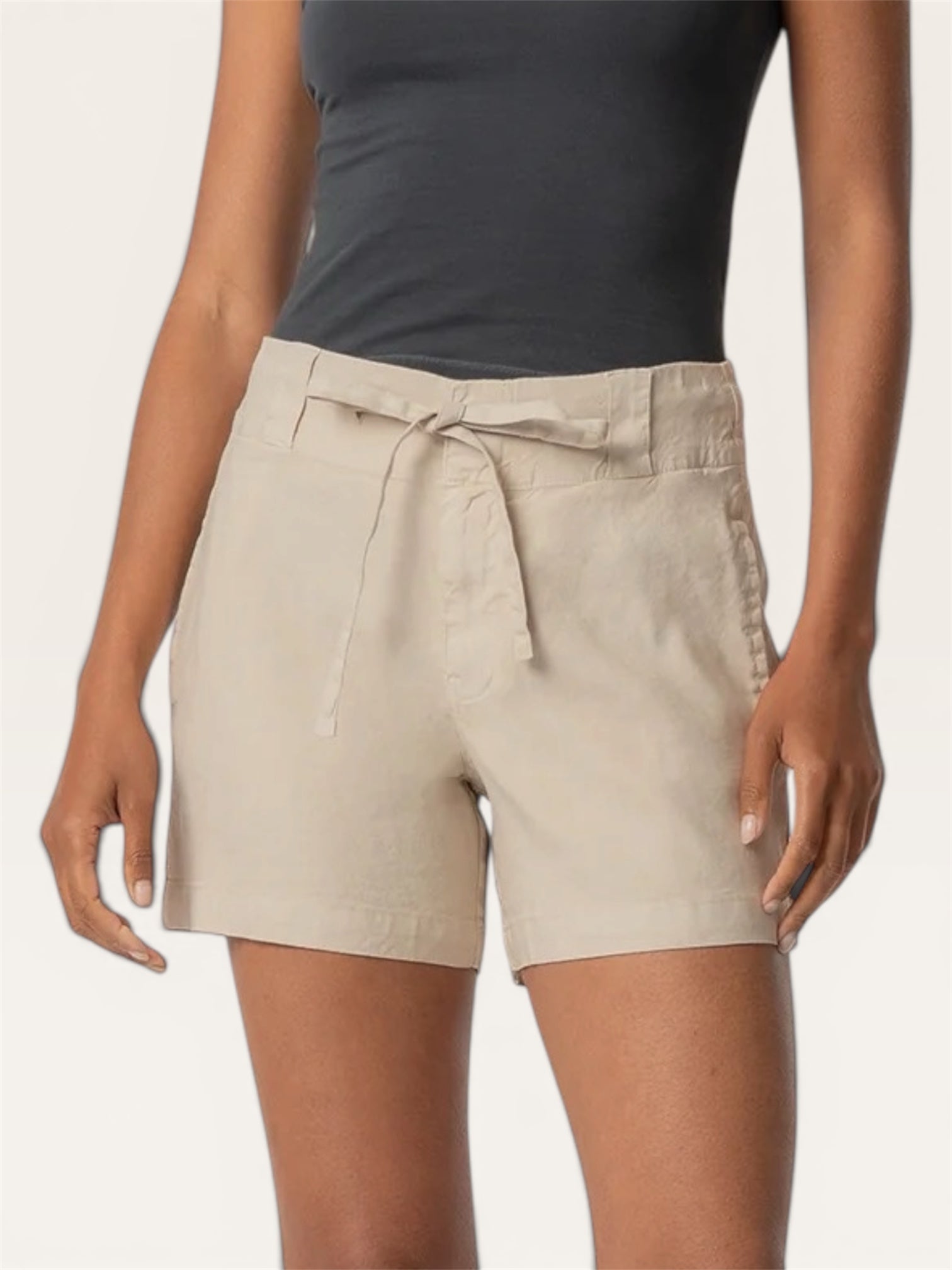 KUT Katie High Rise Linen Shorts | Drawstring Waist | Summer Shorts