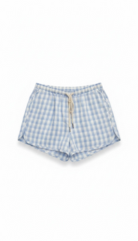 Skyblue Gingham Shorts