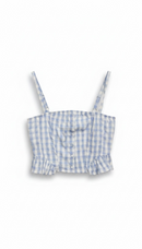 Sky Blue Gingham Top