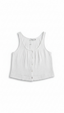 White Gauze Sleeveless Top